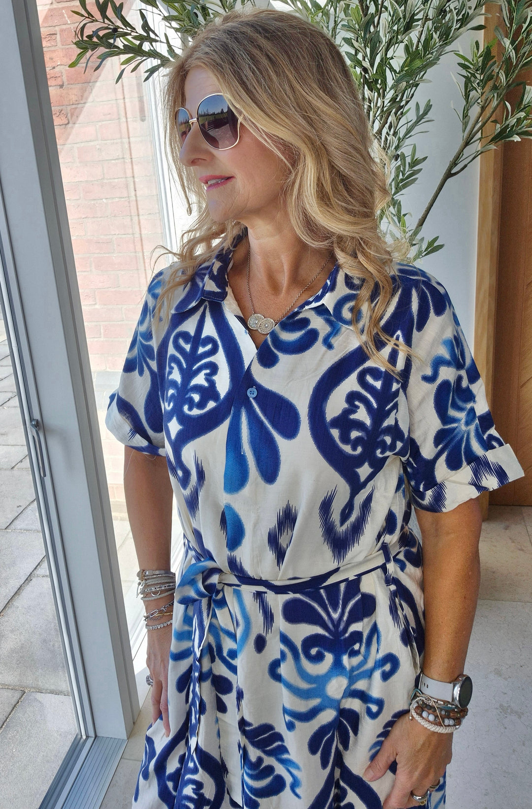 Blue Ornate Dress