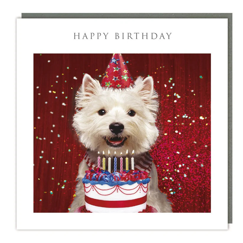 Westie Dog Happy Birthday Card