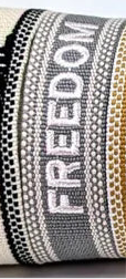 Woven Slogan Bracelet