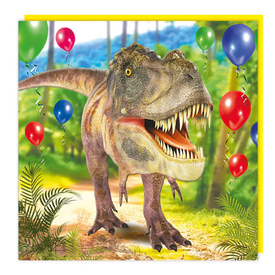 3D Dinosaur Balloons Card