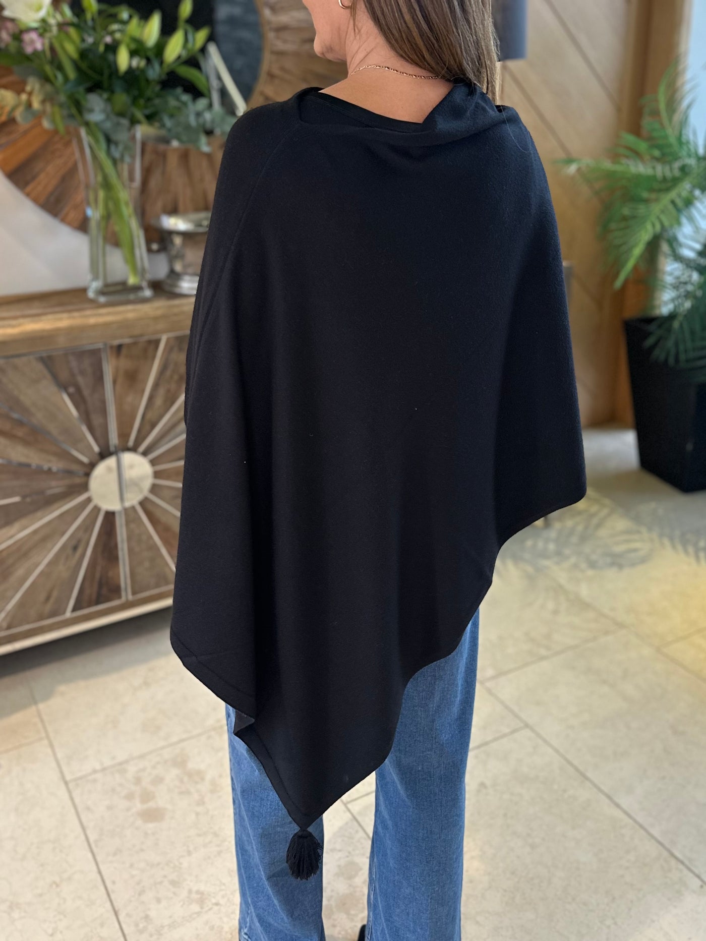 Fransa Black Anna Poncho