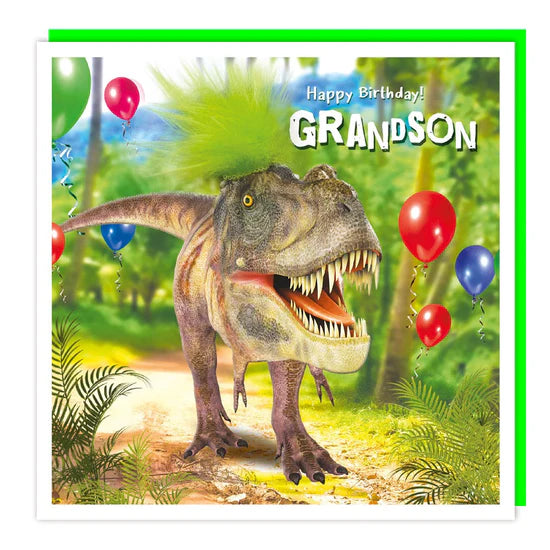 Fluffy Dinosaur Grandson Card