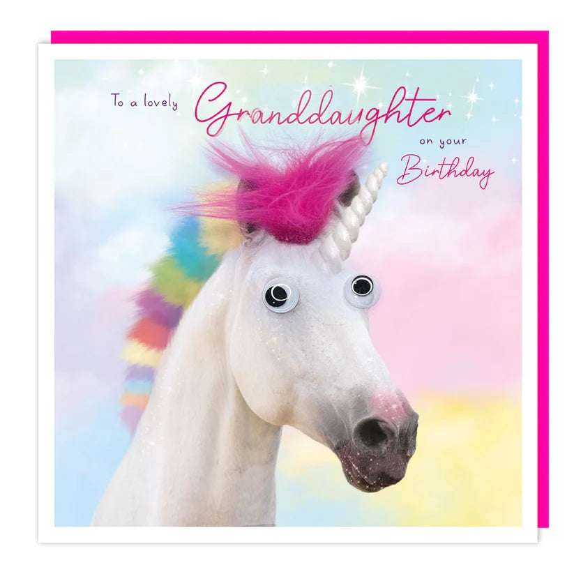 Fluffy Unicorn Granddaughter Card