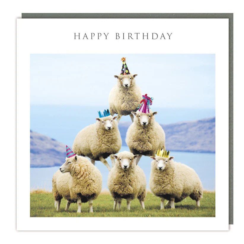 Party Hat Sheep Happy Birthday Card