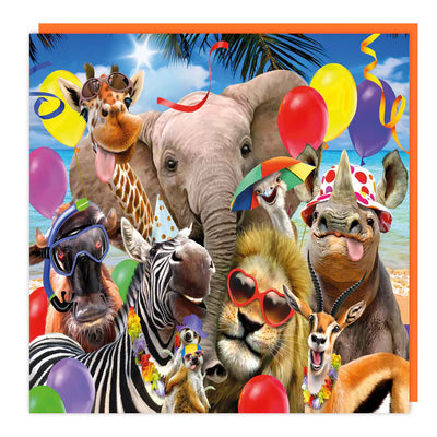 3D Party Animals Card