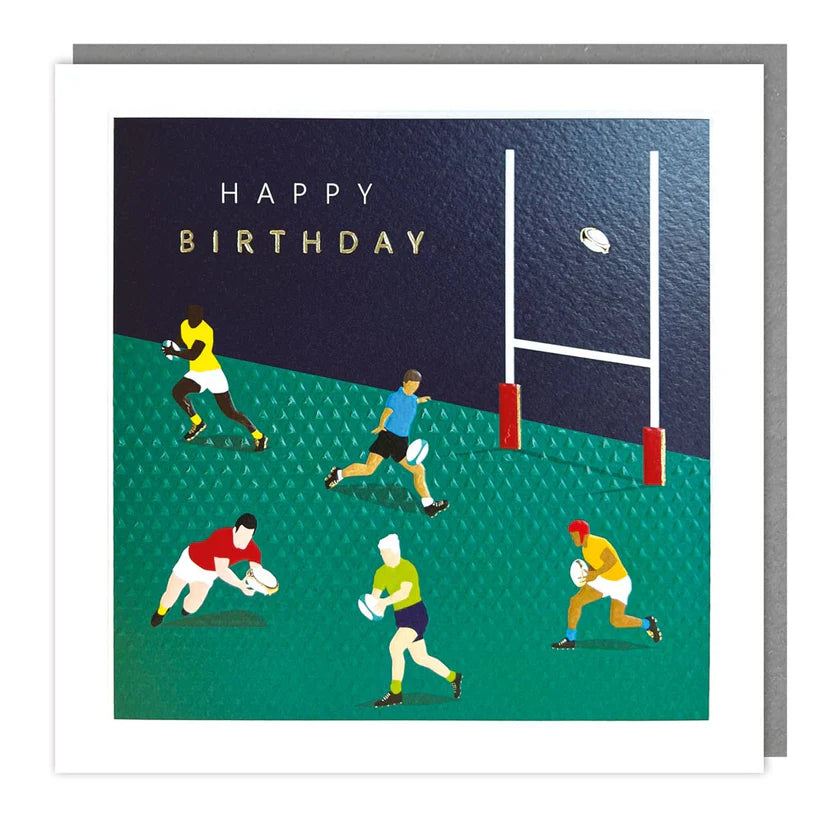 Rugby Happy Birthday Card