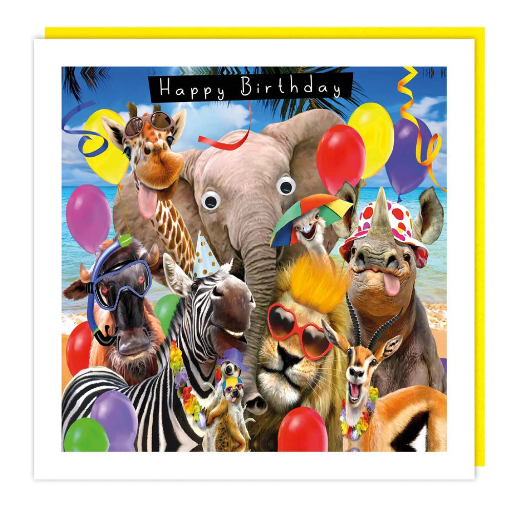 Fluffy Birthday Animals Card