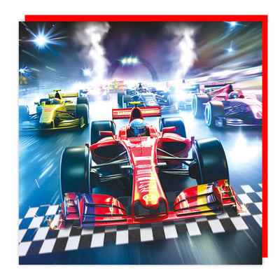 3D Car Race Card