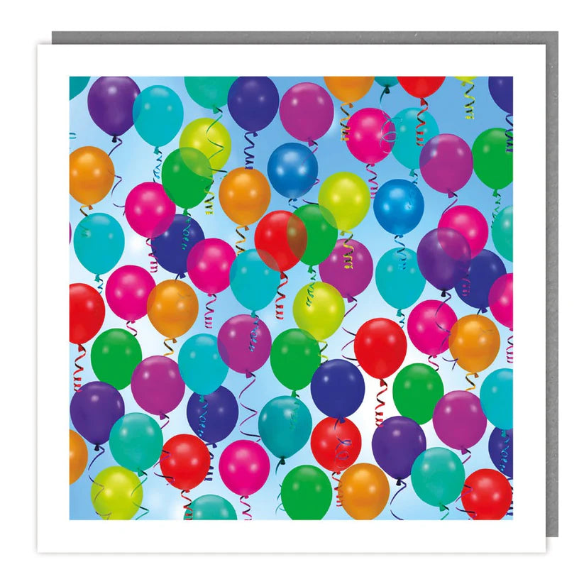 Multicoloured Balloons Card