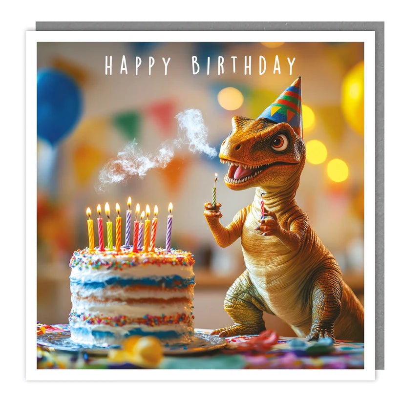 Party Dinosaur Happy Birthday Card