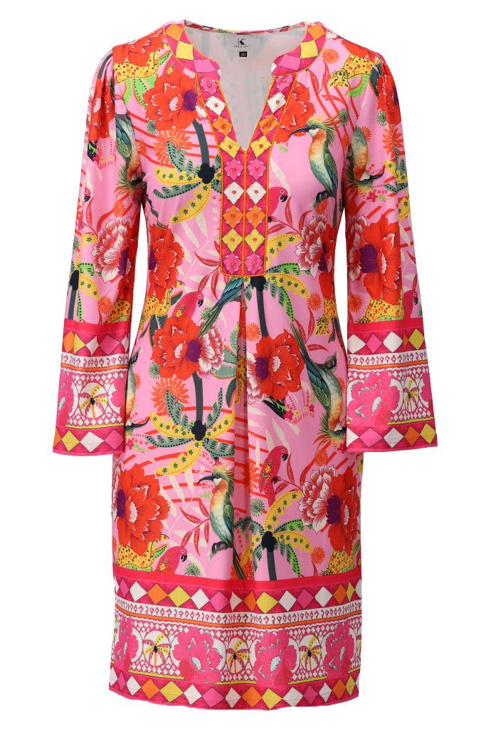 K Design Bold Print Tunic Dress