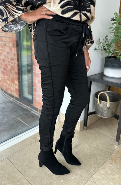 Black Satin Magic Trousers