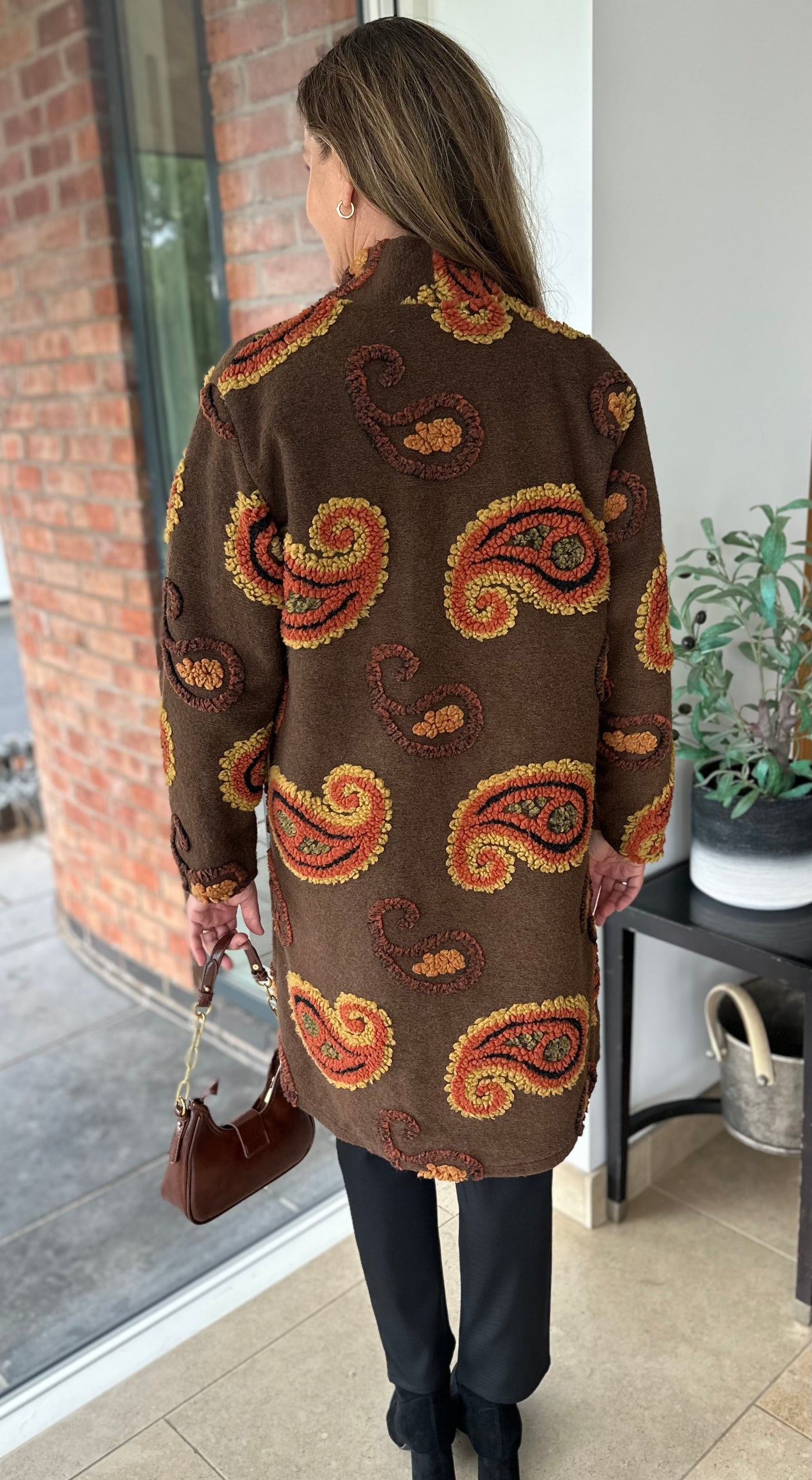 Brown Paisley Coat