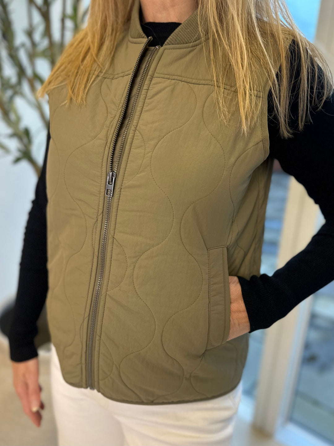 JDY Khaki Raya Quilted Gilet