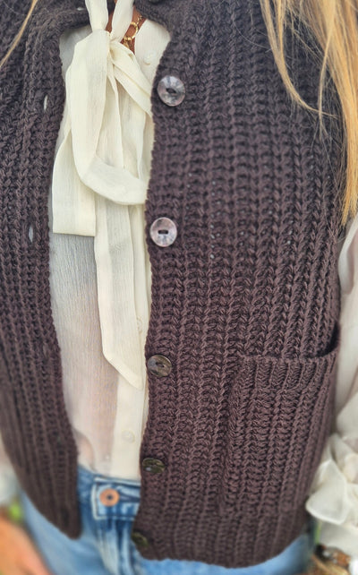 JDY Chocolate Mabel Waistcoat