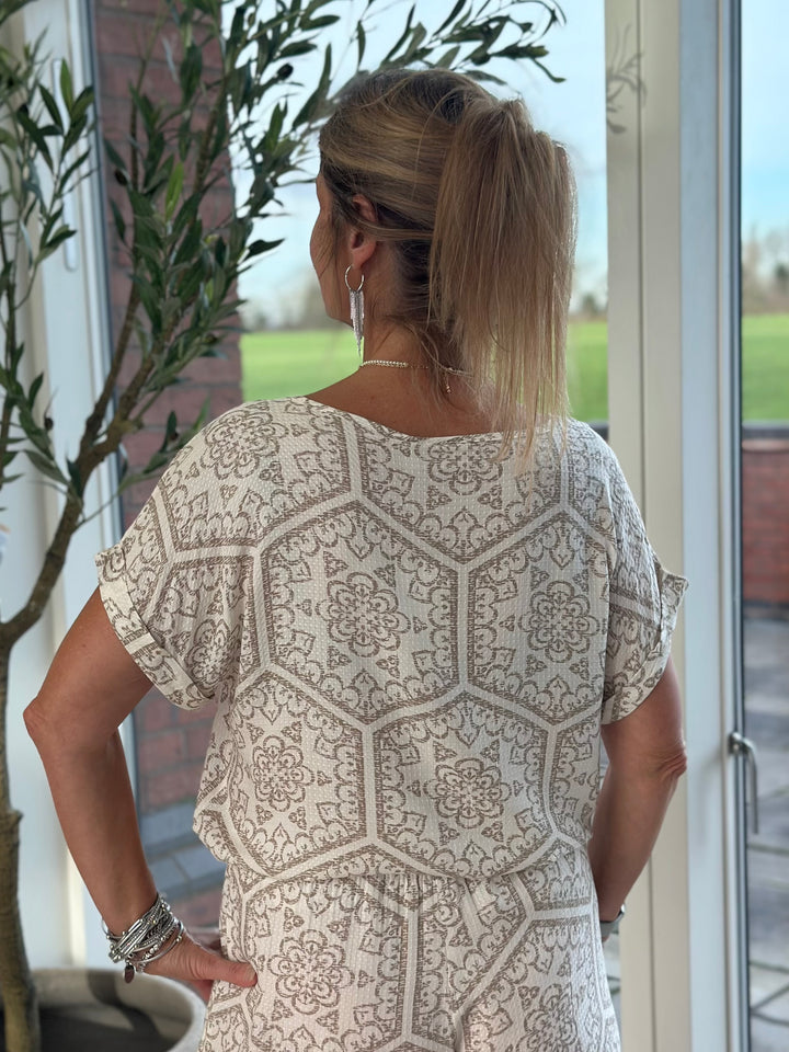 Fransa Paisley Boho Top
