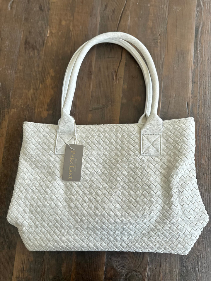 Ivory Woven Handbag