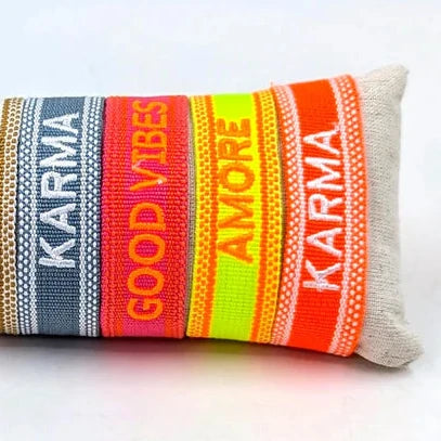Woven Slogan Bracelet