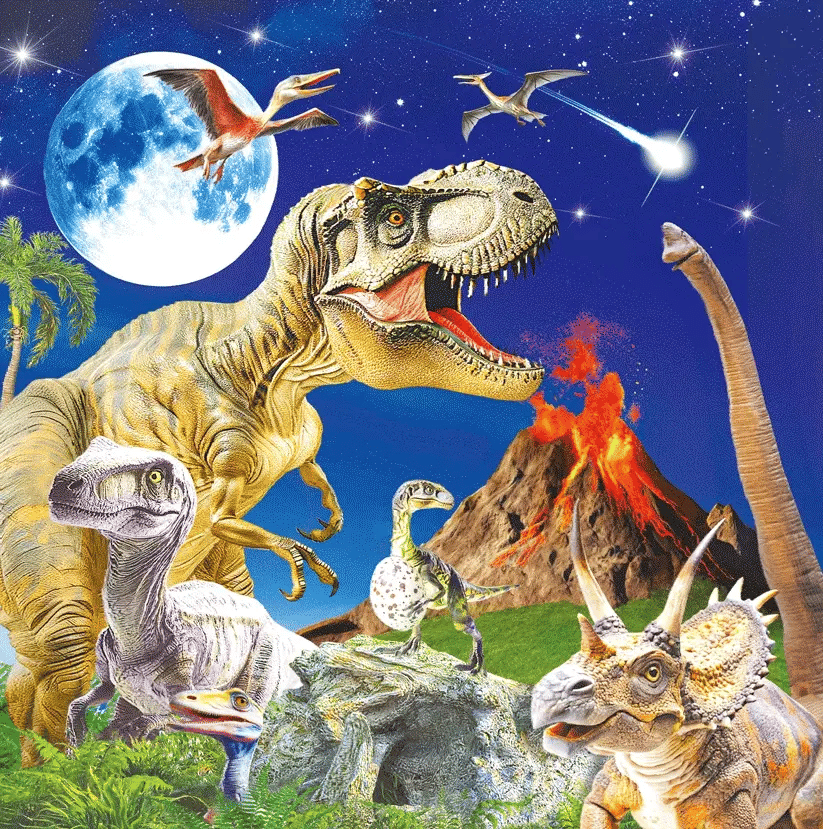 3D Dinosaurs Card