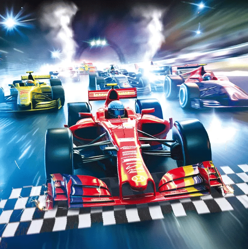 3D Car Race Card