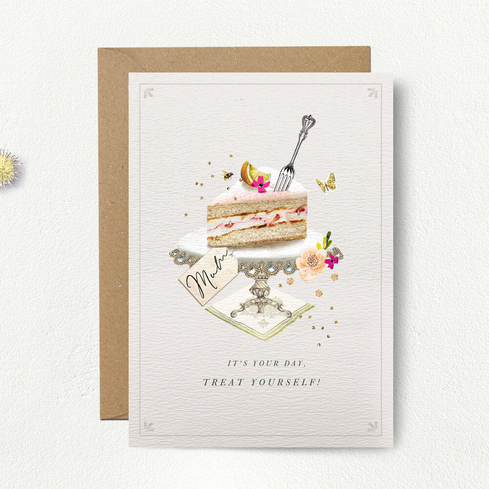 Mum Treat Yourself Cake Card