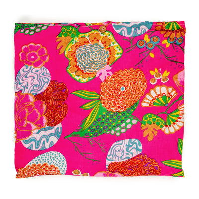 Fuchsia Tropical Cotton Tote