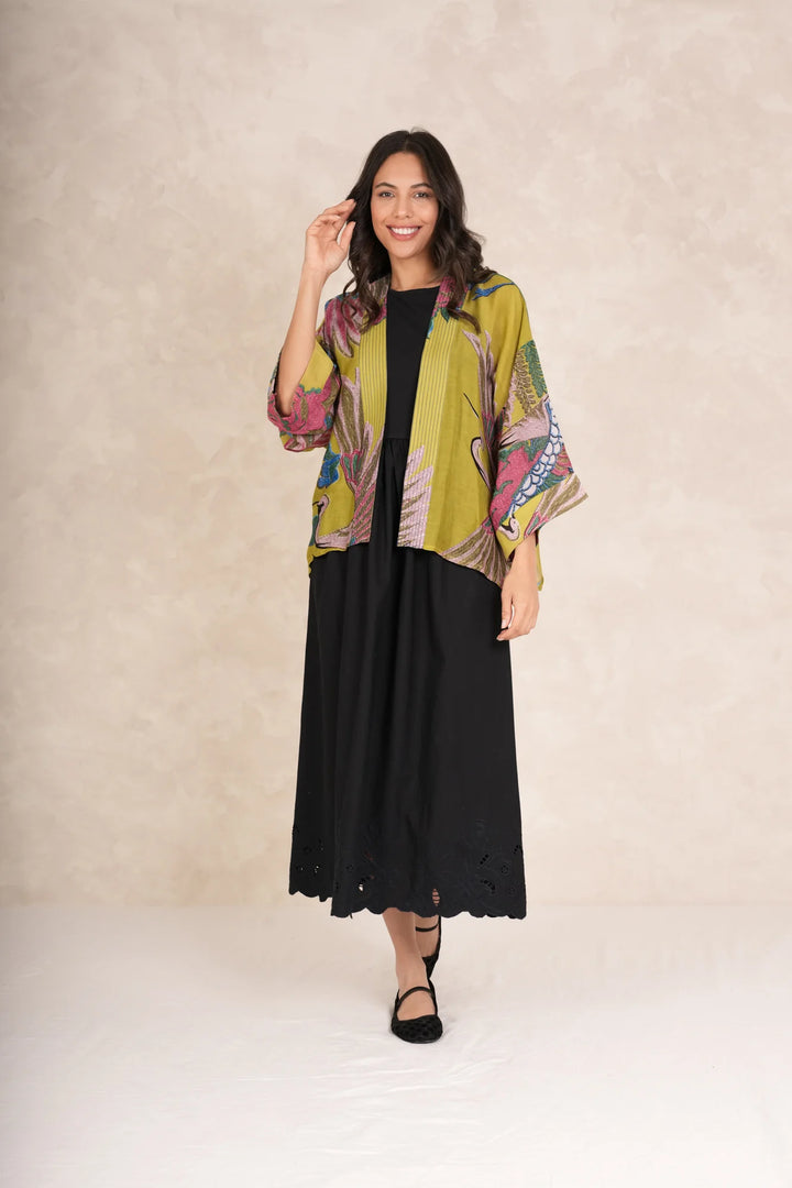 Olive Crane Kimono
