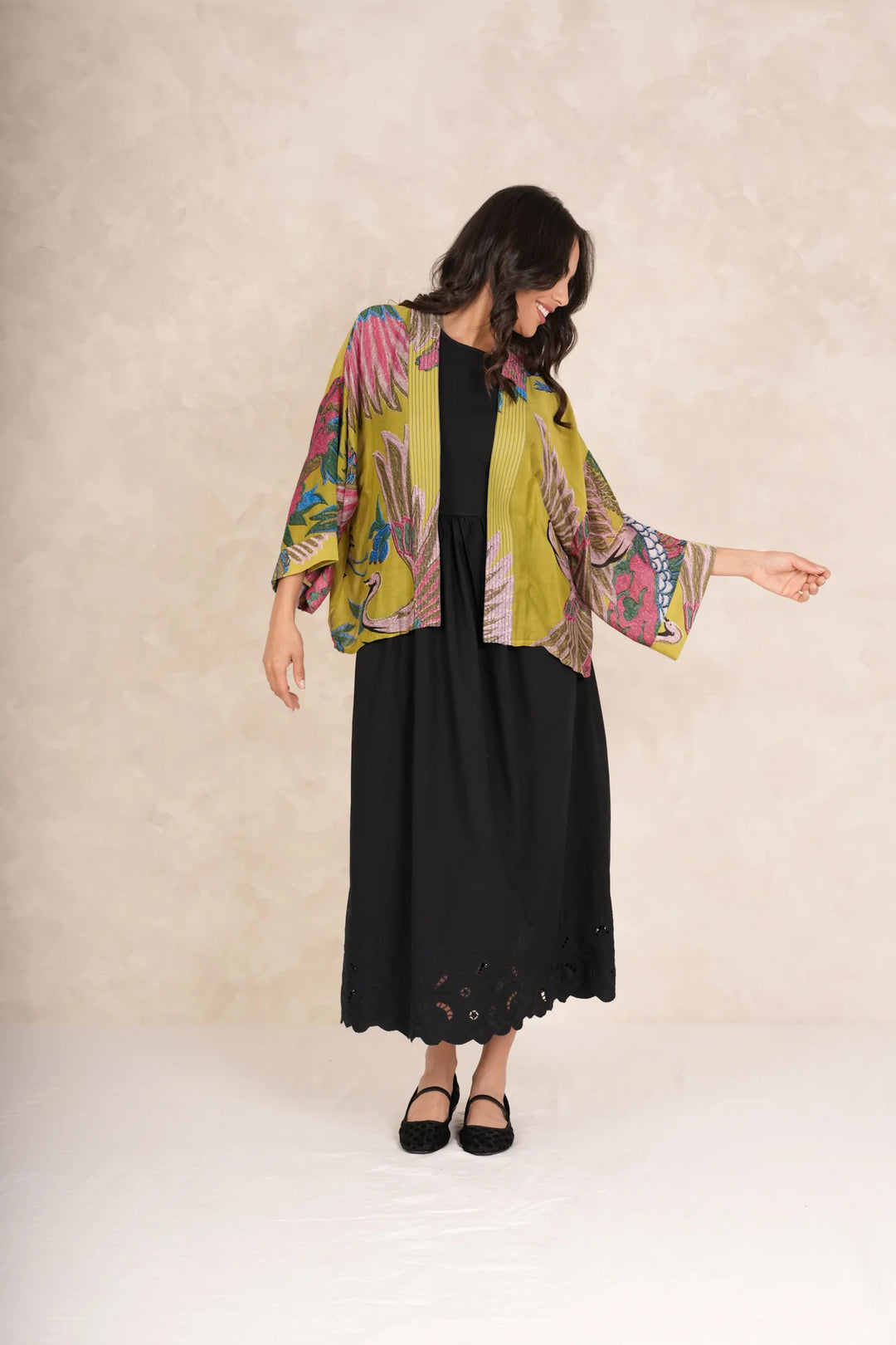 Olive Crane Kimono