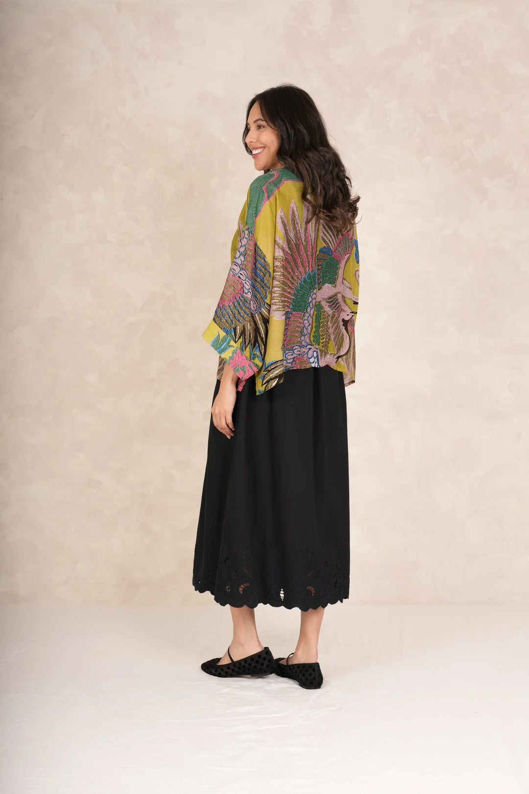 Olive Crane Kimono