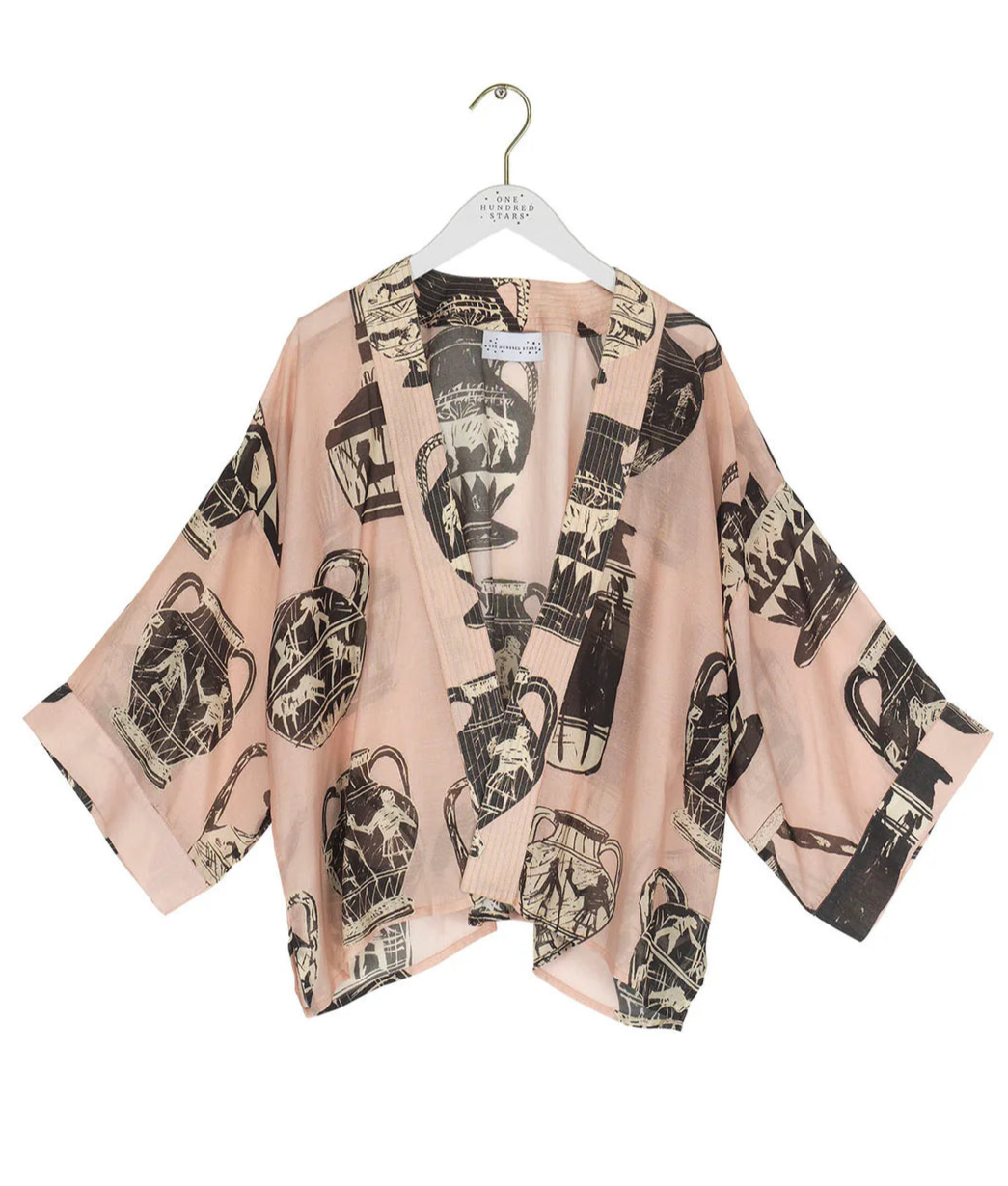 Plaster Pink Pots Kimono