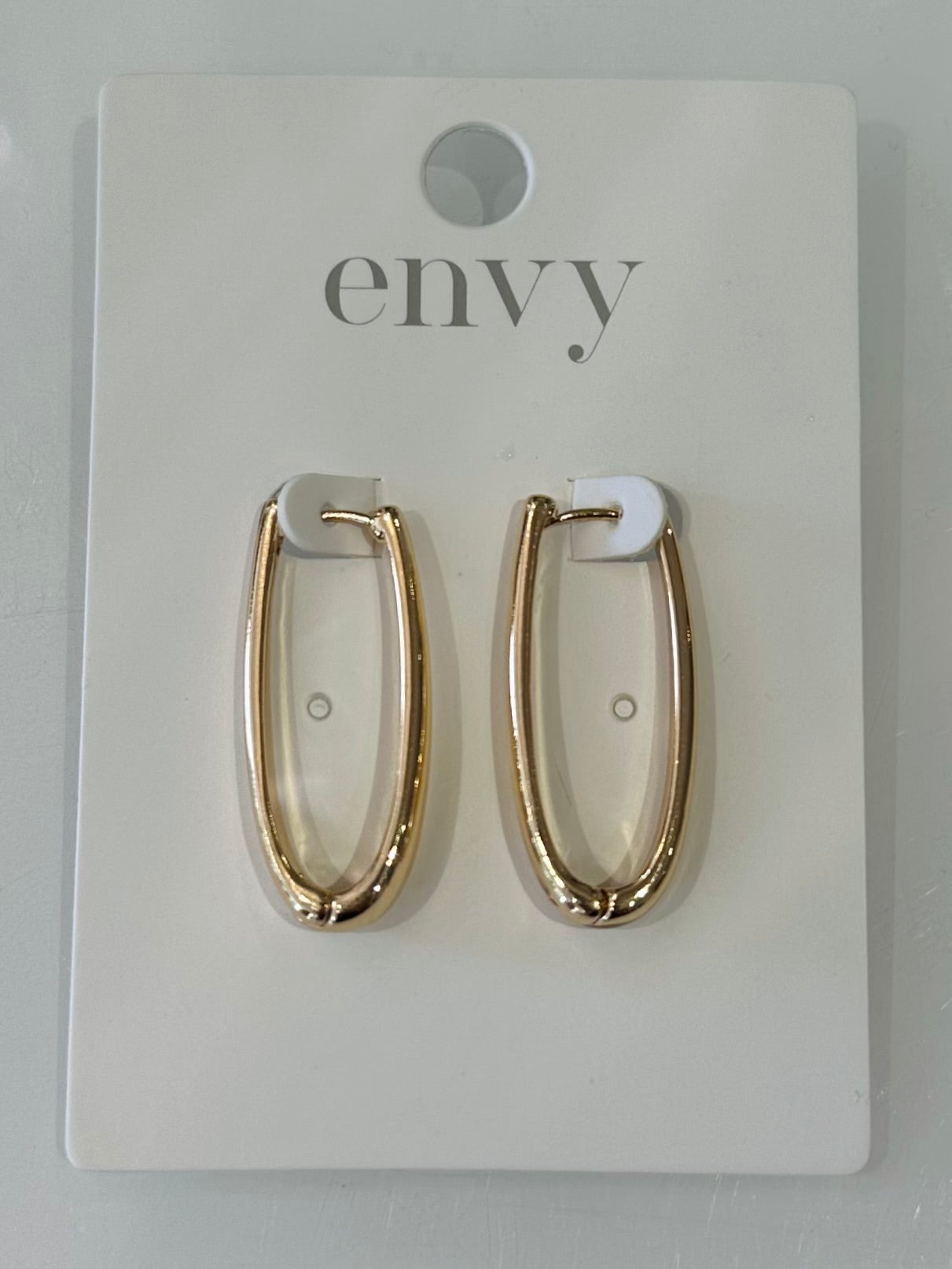 Gold Long Hoop Earrings