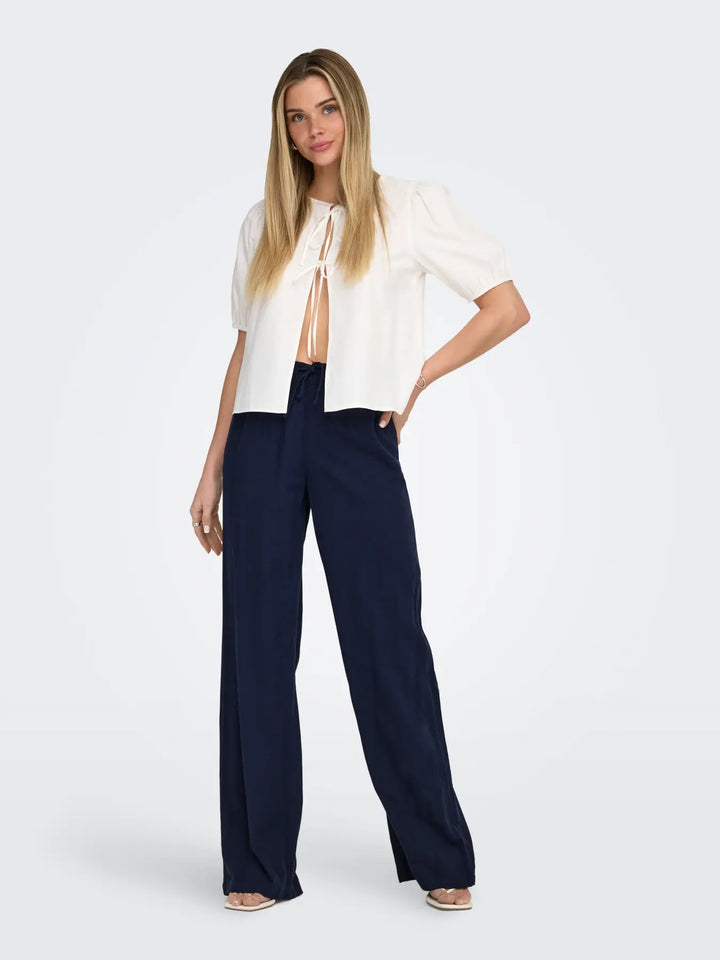 ONLY Navy Goa Linen Trousers