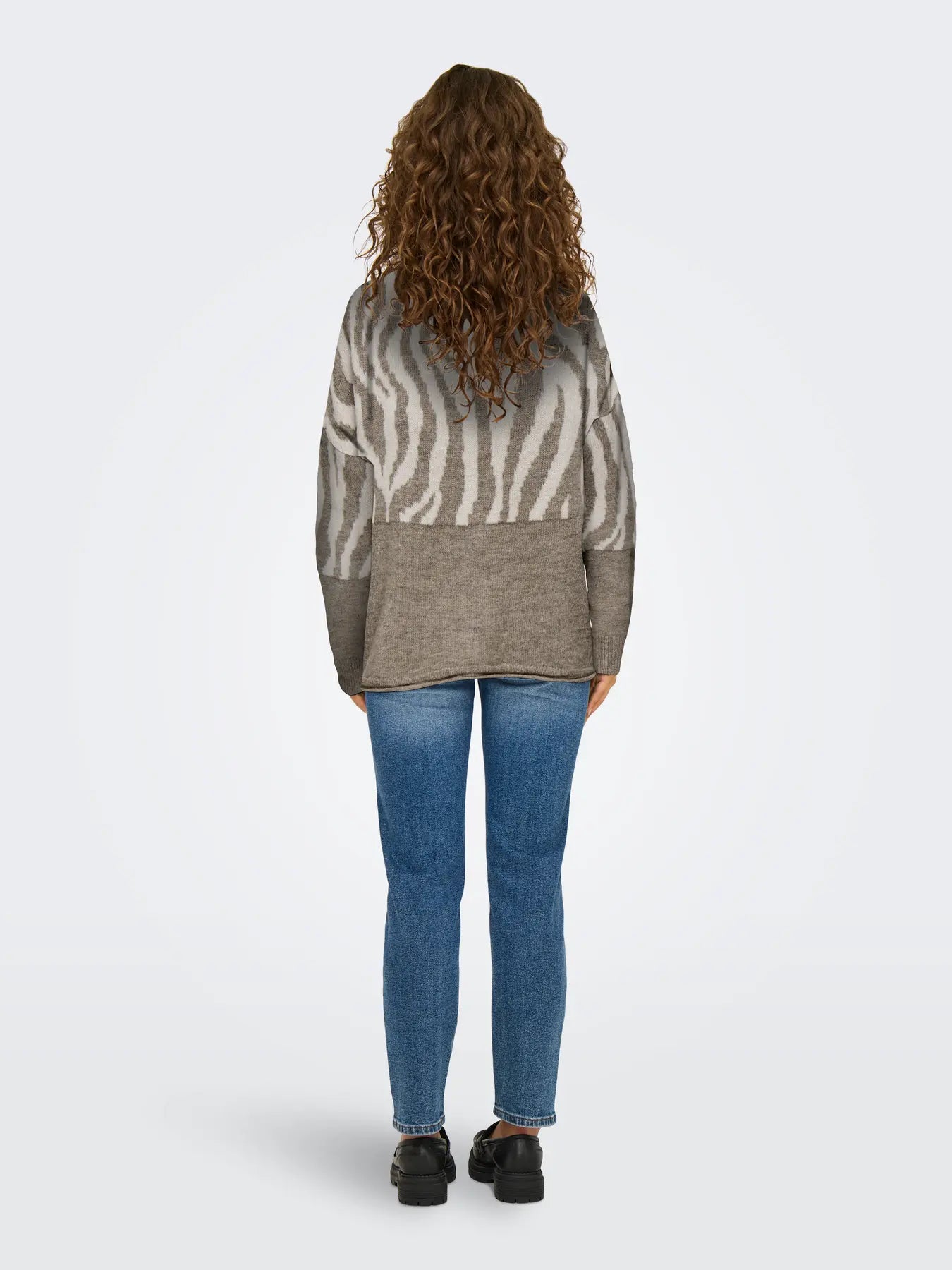 ONLY Taupe Zebra Jumper