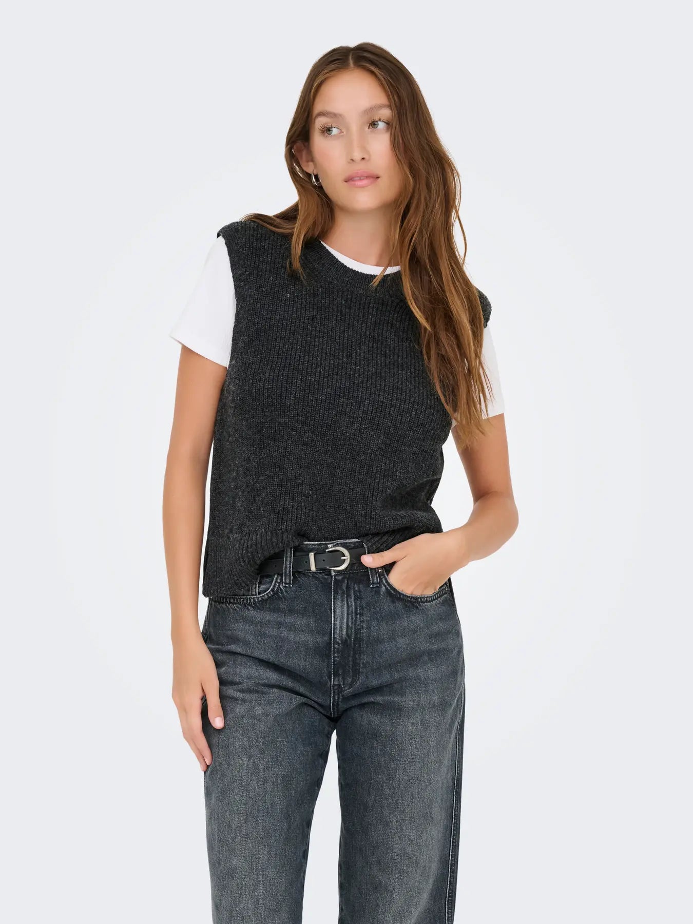 ONLY Grey Knit Vest