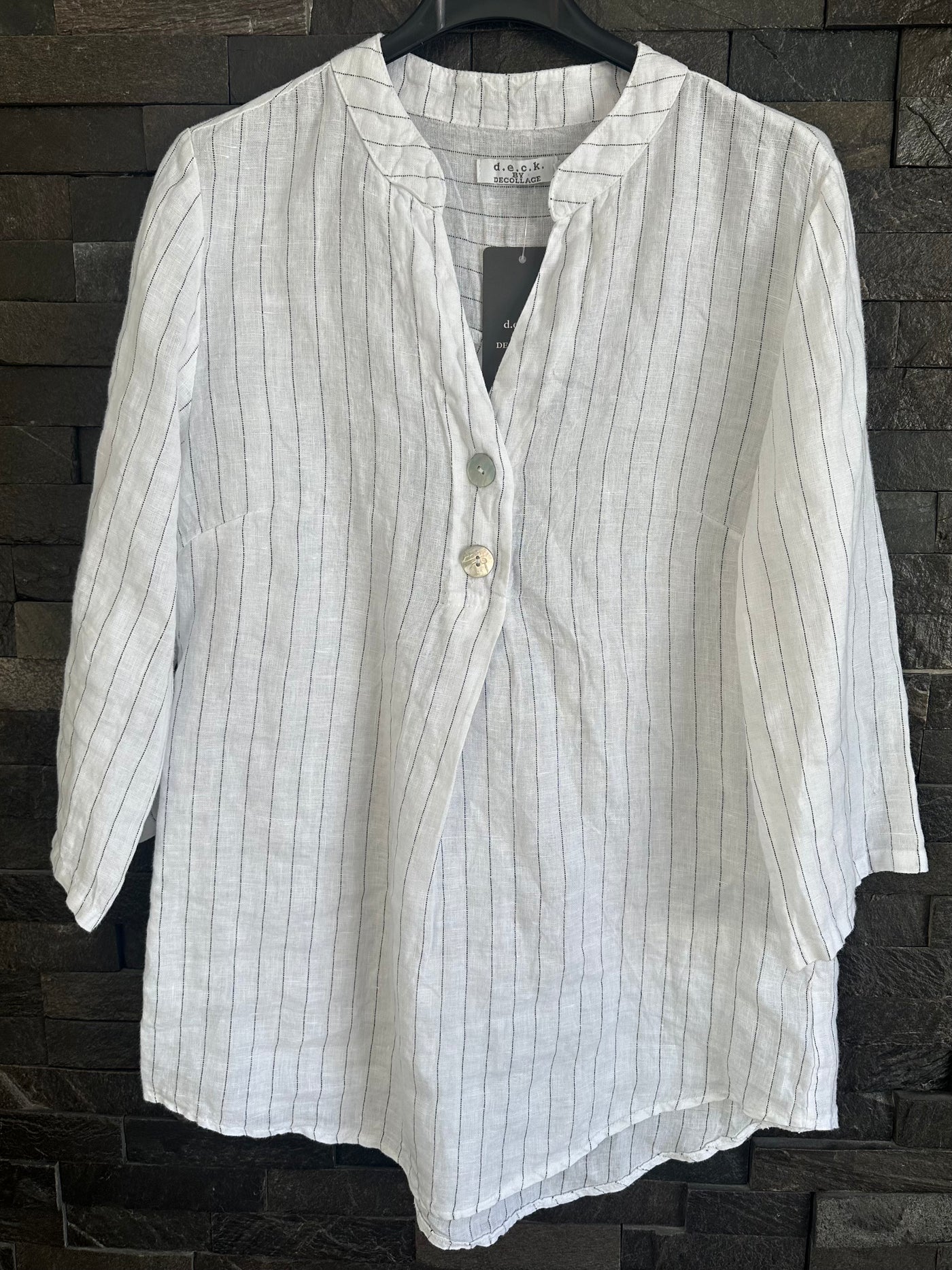 d.e.c.k White Pinstripe Blouse