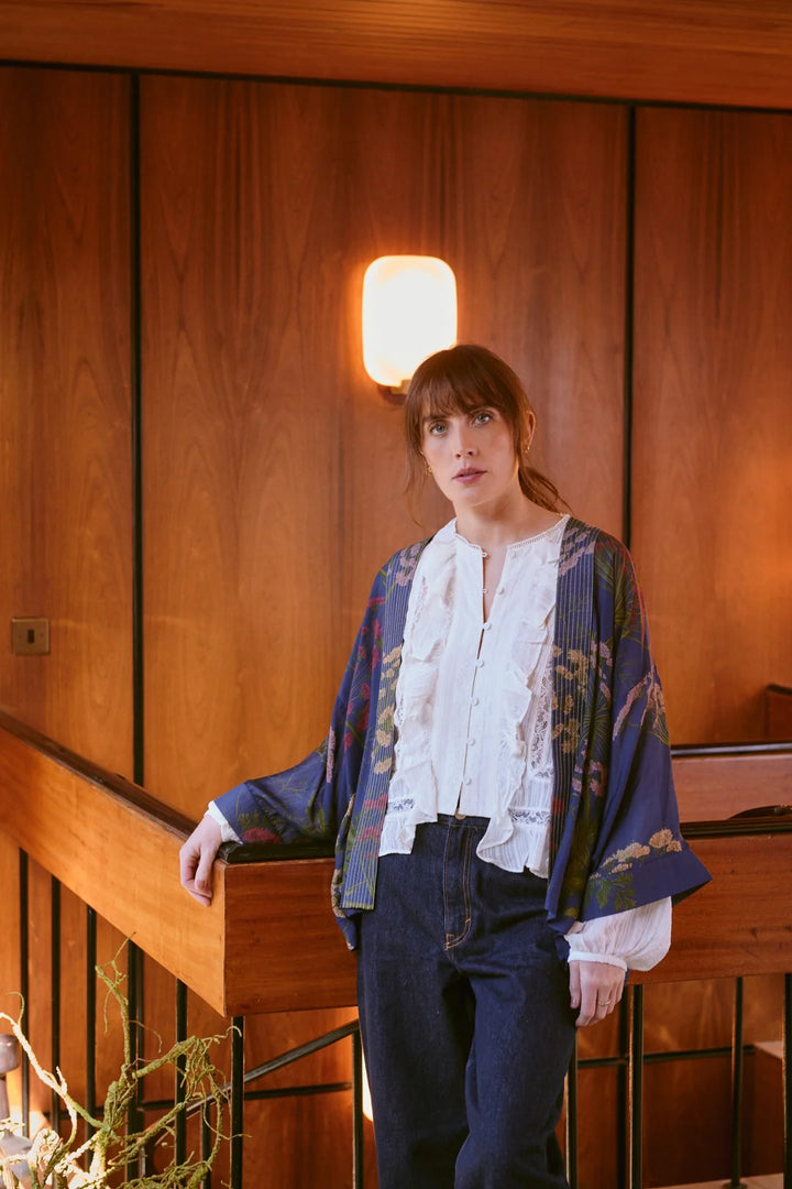 Parsley Seed Navy Kimono