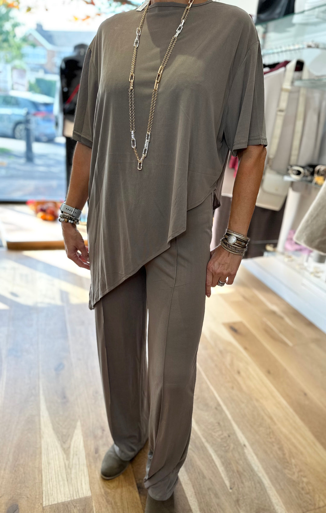 Taupe Asymmetric Lounge Set