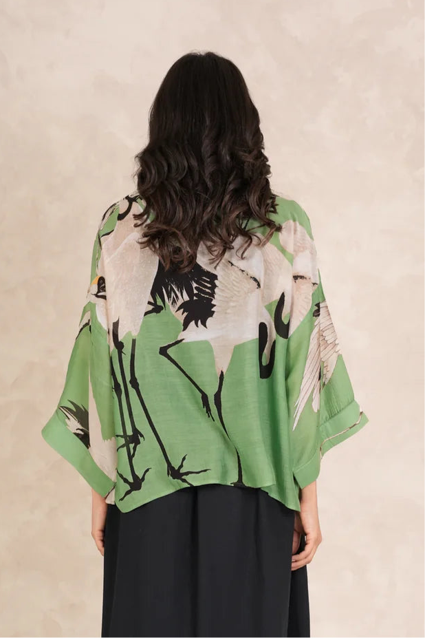 Stork Pea Green Kimono