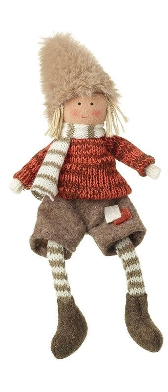 Boy & Girl In Rust Coloured Jumpers