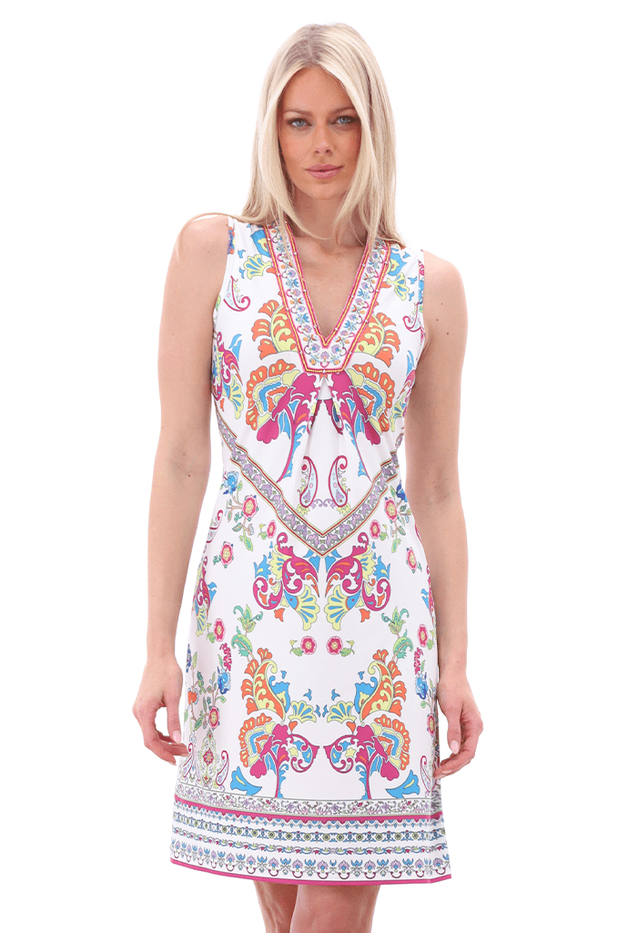 K Design White Ornate Dress
