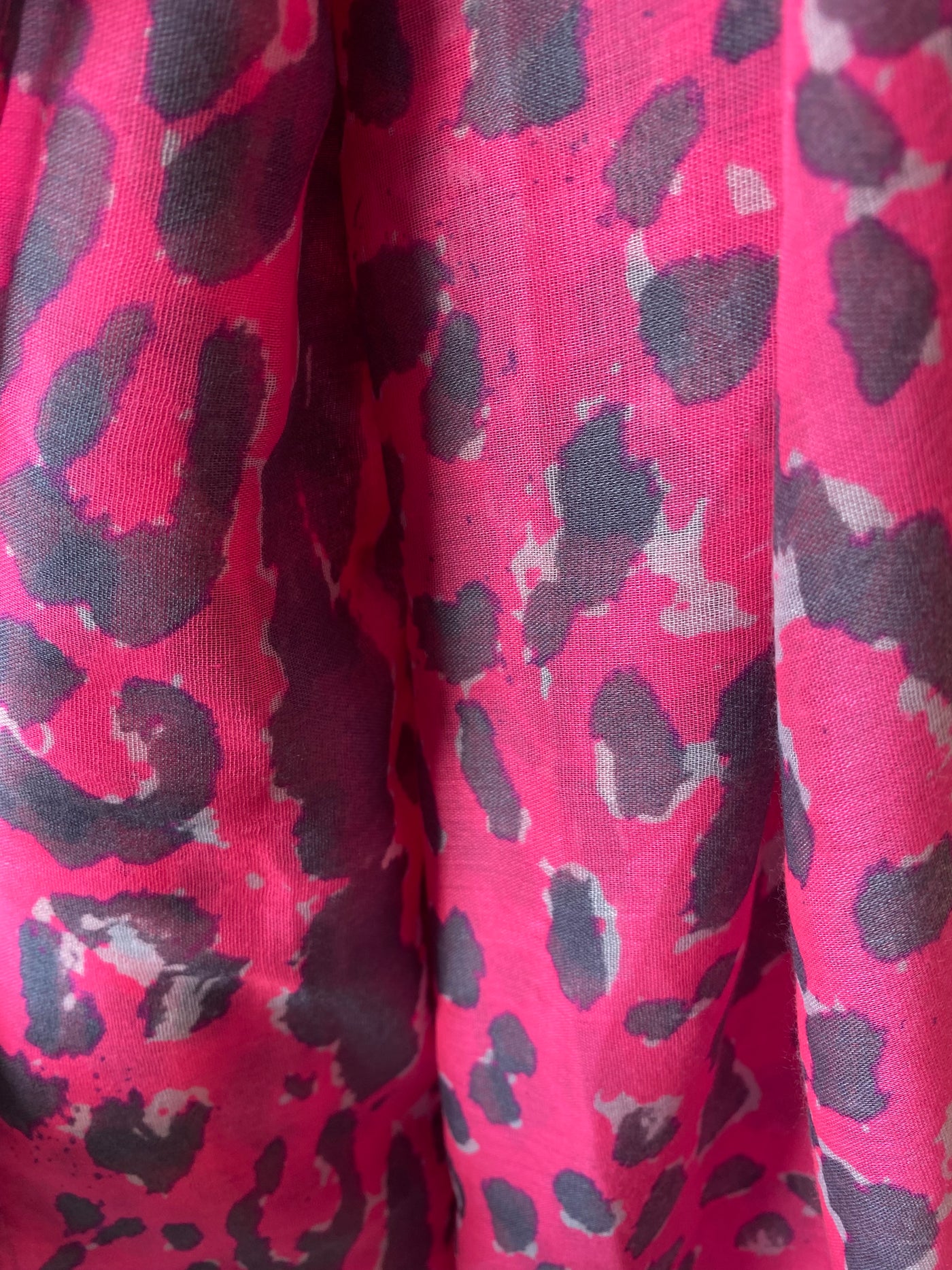 Neon Pink Leopard Scarf