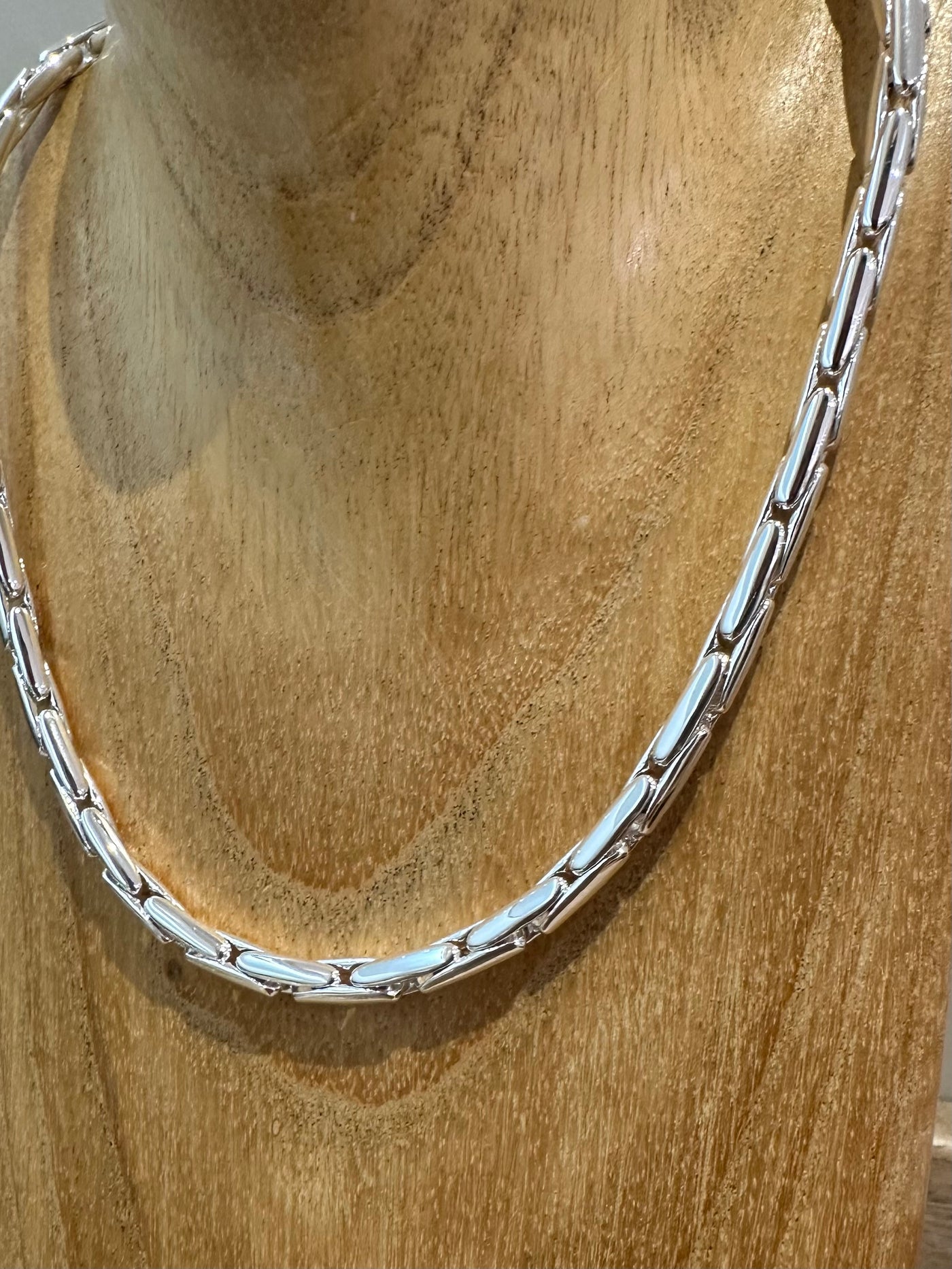 Silver Smooth Chain Short Necklace