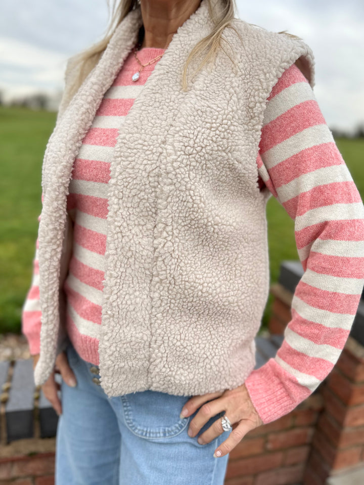 JDY Birch Teddy Gilet