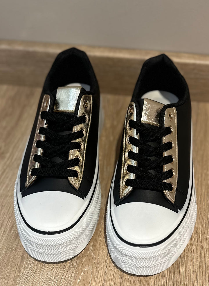 Black Platform Trainers