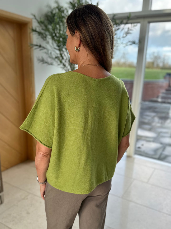 Green Short Sleeved Jumper