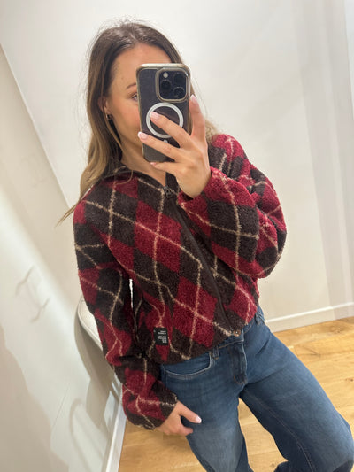 ONLY Red Teddy Fleece Jacket