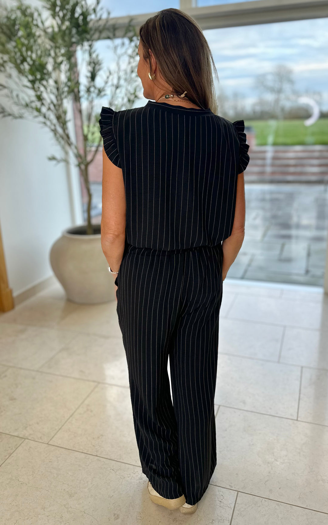 Black Pinstripe 3 Piece Set