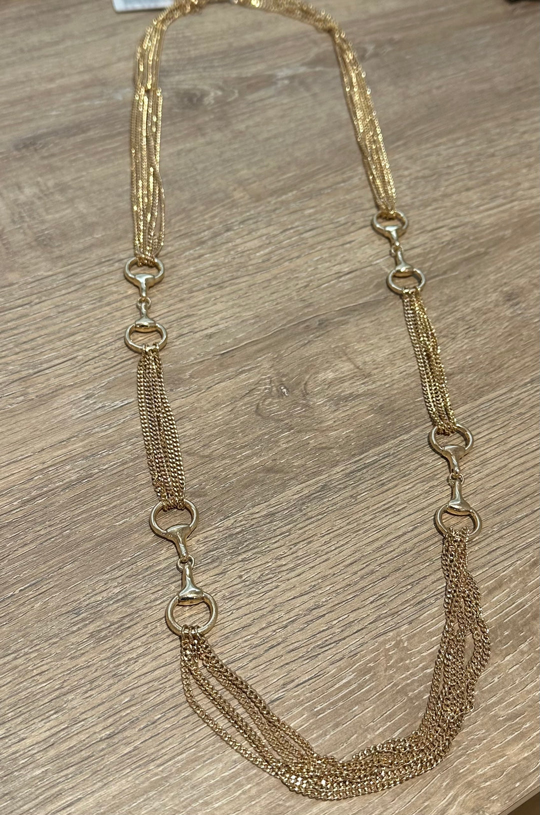 Gold Multi Chain & Connector Link Necklace