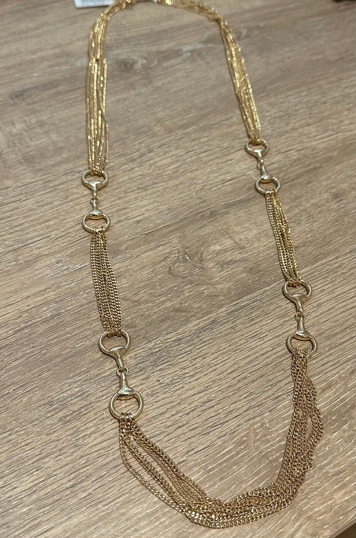 Gold Multi Chain & Connector Link Necklace