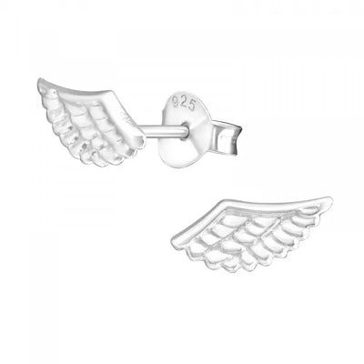 Sterling Silver Angel Wing Studs